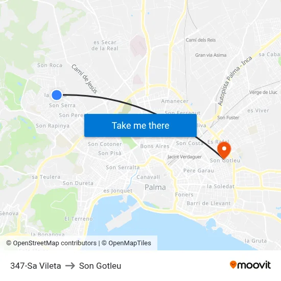 347-Sa Vileta to Son Gotleu map
