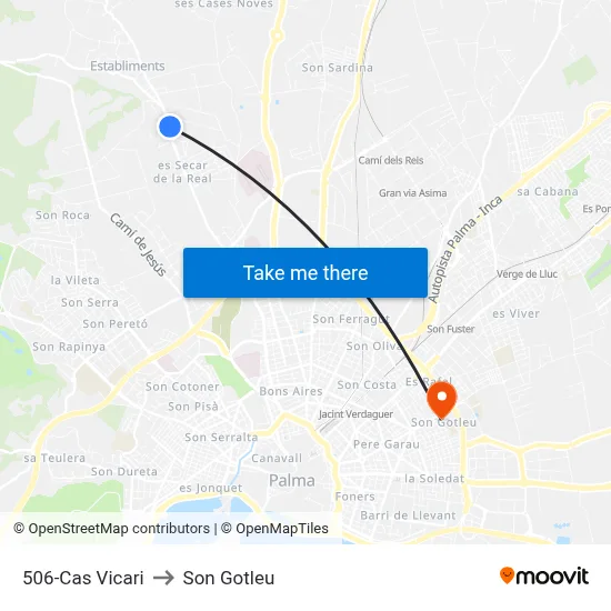 506-Cas Vicari to Son Gotleu map