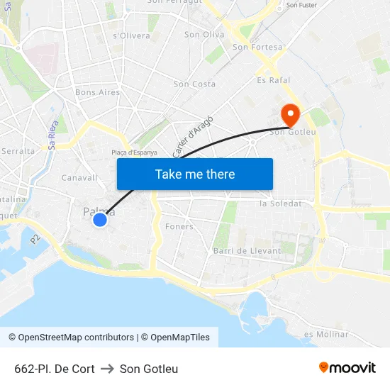 662-Pl. De Cort to Son Gotleu map