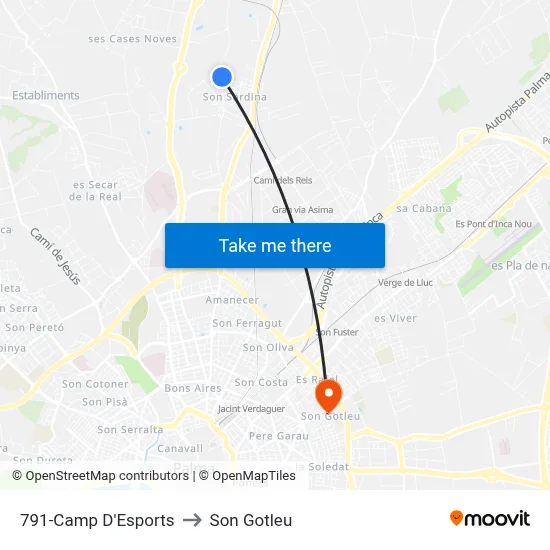 791-Camp D'Esports to Son Gotleu map
