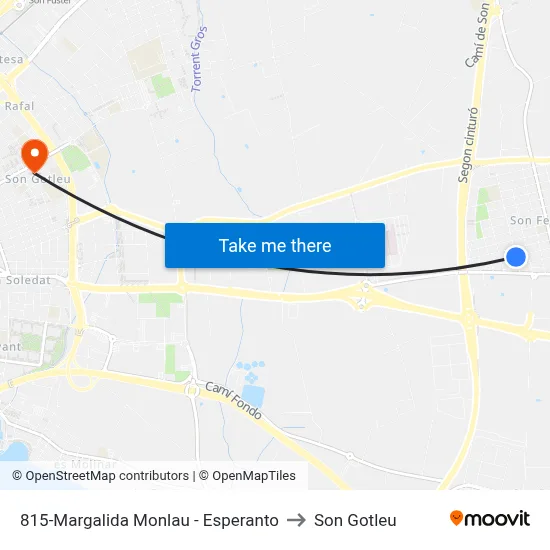 815-Margalida Monlau - Esperanto to Son Gotleu map