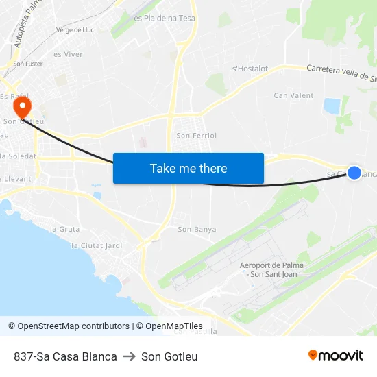 837-Sa Casa Blanca to Son Gotleu map
