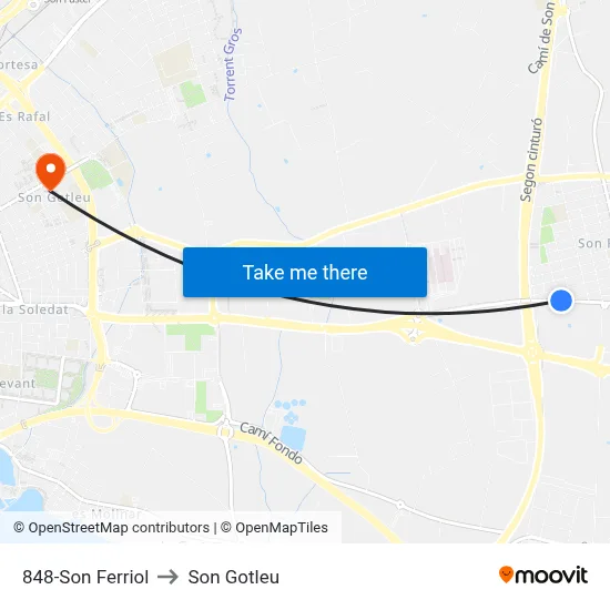 848-Son Ferriol to Son Gotleu map