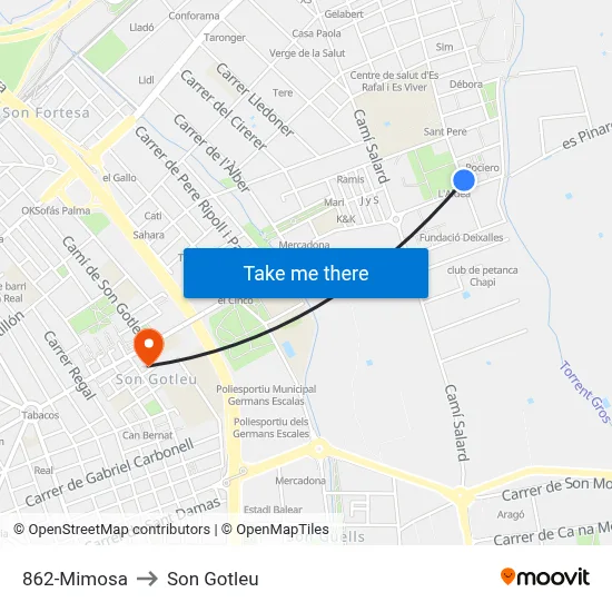 862-Mimosa to Son Gotleu map