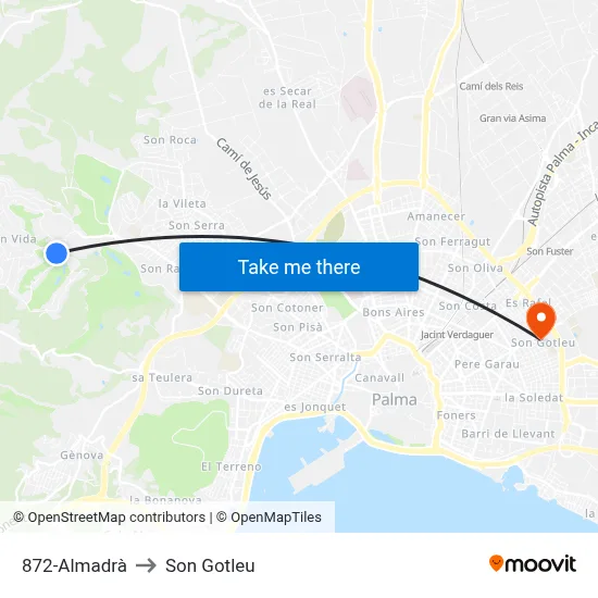 872-Almadrà to Son Gotleu map