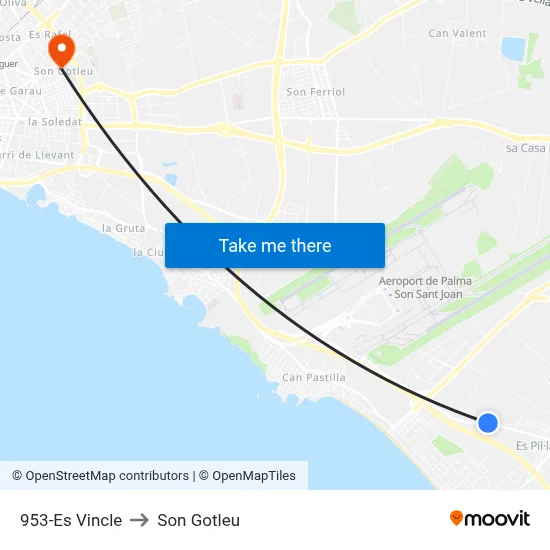 953-Es Vincle to Son Gotleu map