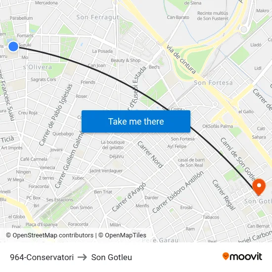 964-Conservatori to Son Gotleu map