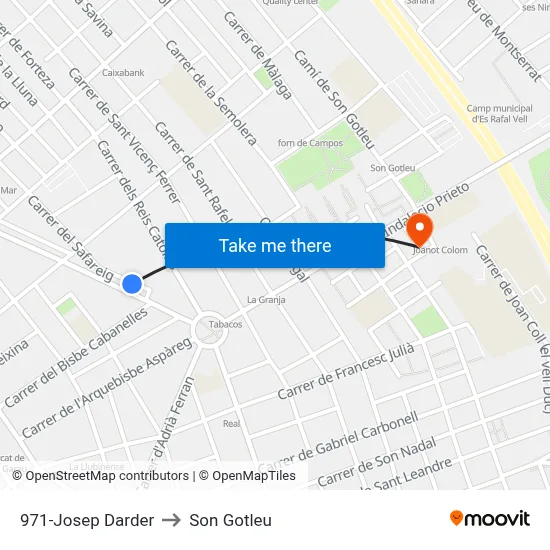 971-Josep Darder to Son Gotleu map