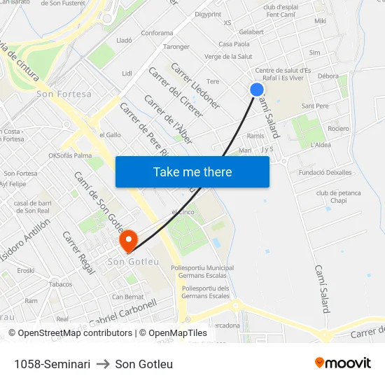 1058-Seminari to Son Gotleu map