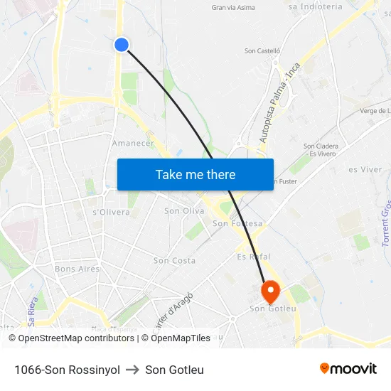 1066-Son Rossinyol to Son Gotleu map