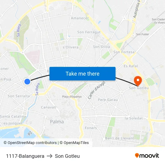 1117-Balanguera to Son Gotleu map