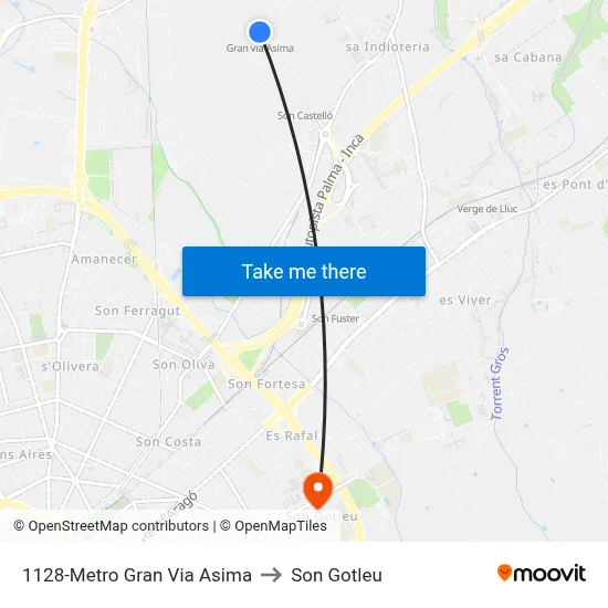 1128-Metro Gran Via Asima to Son Gotleu map