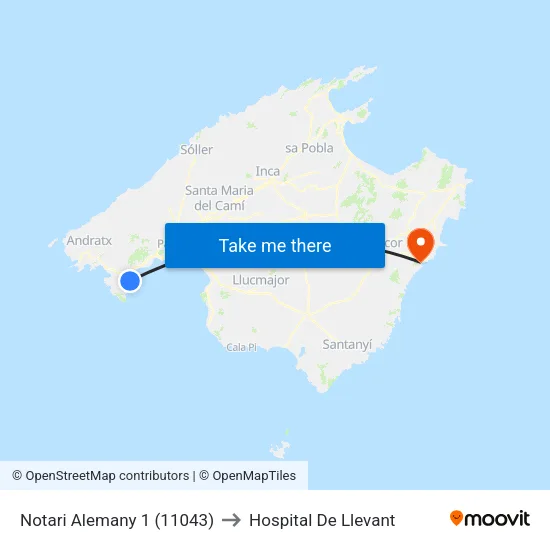 Notari Alemany 1 (11043) to Hospital De Llevant map
