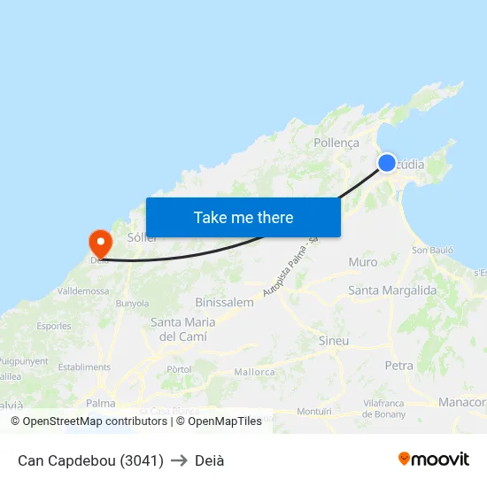 Can Capdebou (3041) to Deià map