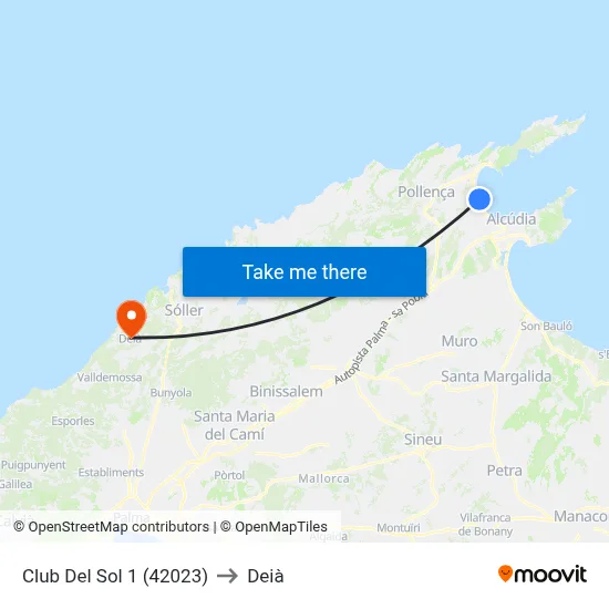 Club Del Sol 1 (42023) to Deià map