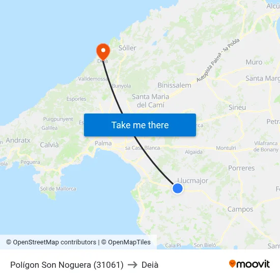 Polígon Son Noguera (31061) to Deià map