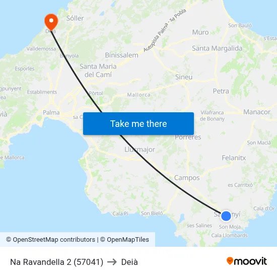 Na Ravandella 2 (57041) to Deià map