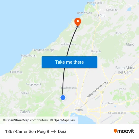 1367-Carrer Son Puig  8 to Deià map