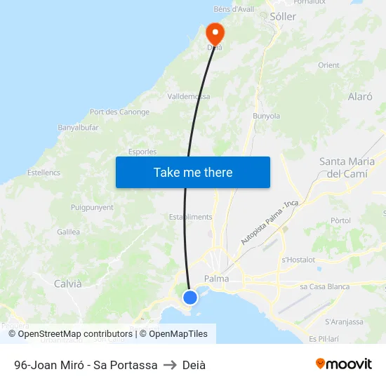 96-Joan Miró - Sa Portassa to Deià map