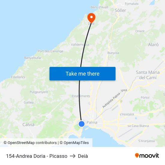 154-Andrea Doria - Picasso to Deià map