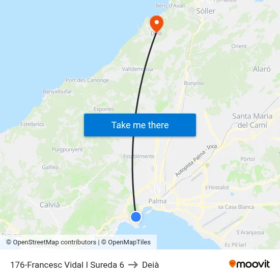 176-Francesc Vidal I Sureda  6 to Deià map