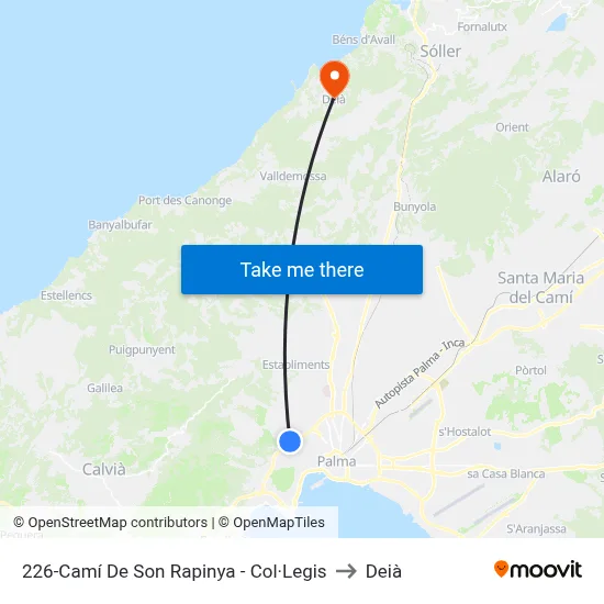 226-Camí De Son Rapinya - Col·Legis to Deià map