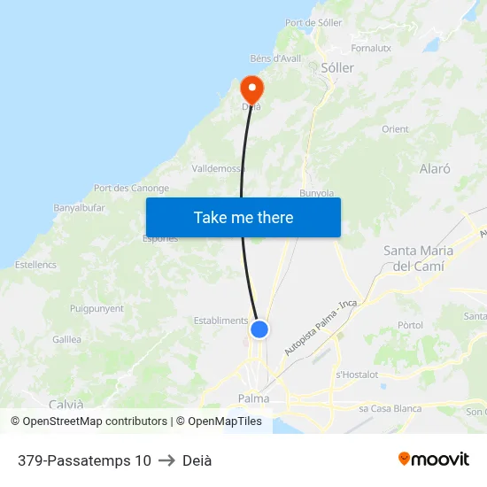 379-Passatemps  10 to Deià map