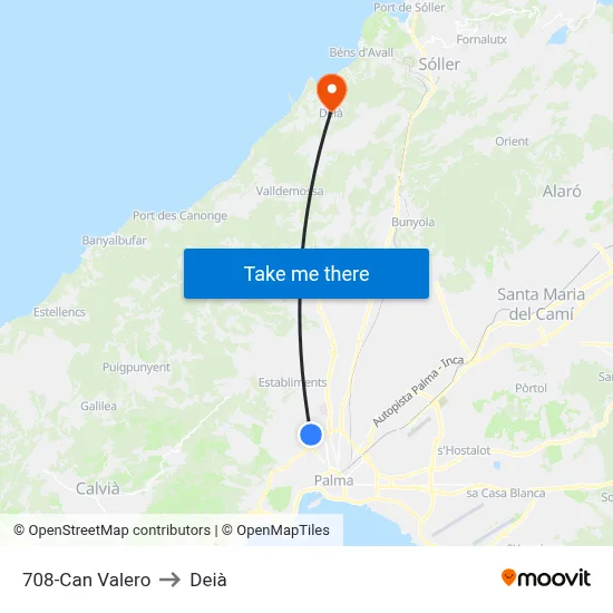 708-Can Valero to Deià map