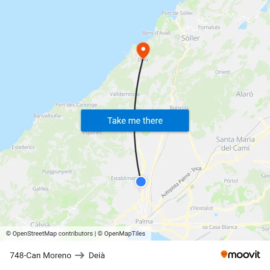 748-Can Moreno to Deià map