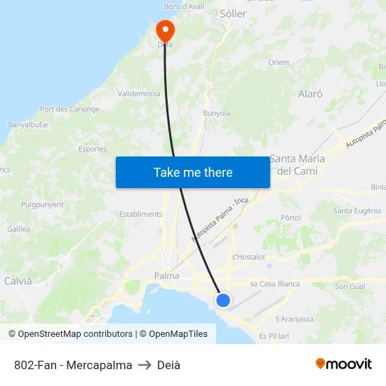 802-Fan - Mercapalma to Deià map