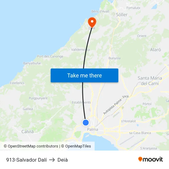 913-Salvador Dalí to Deià map