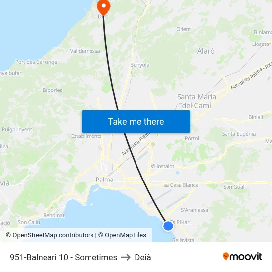 951-Balneari 10 - Sometimes to Deià map