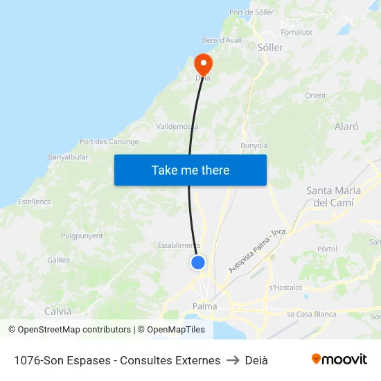 1076-Son Espases - Consultes Externes to Deià map