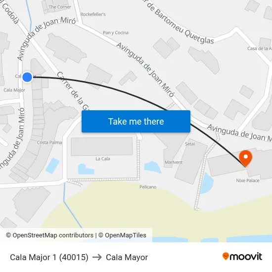 Cala Major 1 (40015) to Cala Mayor map