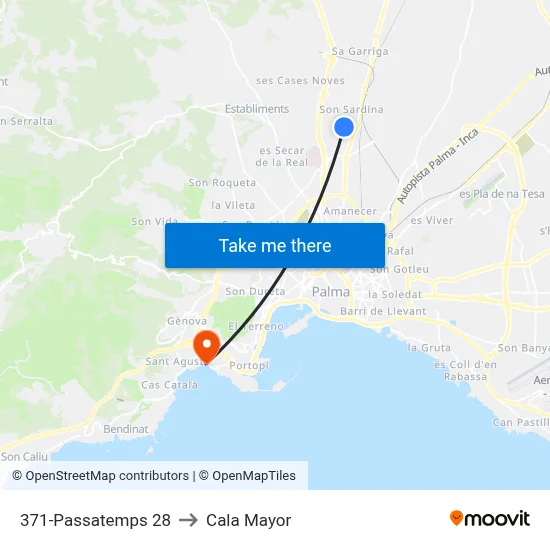 371-Passatemps  28 to Cala Mayor map