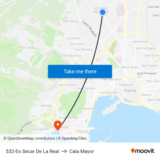 532-Es Secar De La Real to Cala Mayor map