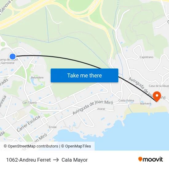 1062-Andreu Ferret to Cala Mayor map