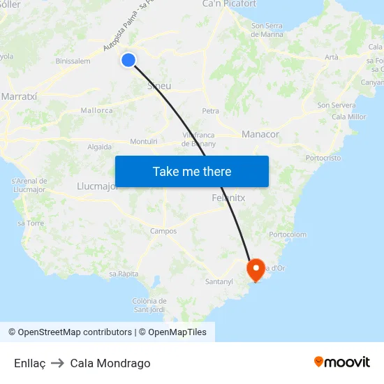 Enllaç to Cala Mondrago map