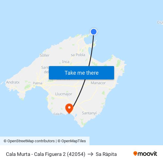 Cala Murta - Cala Figuera 2 (42054) to Sa Ràpita map