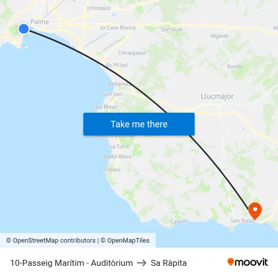 10-Passeig Marítim - Auditòrium to Sa Ràpita map