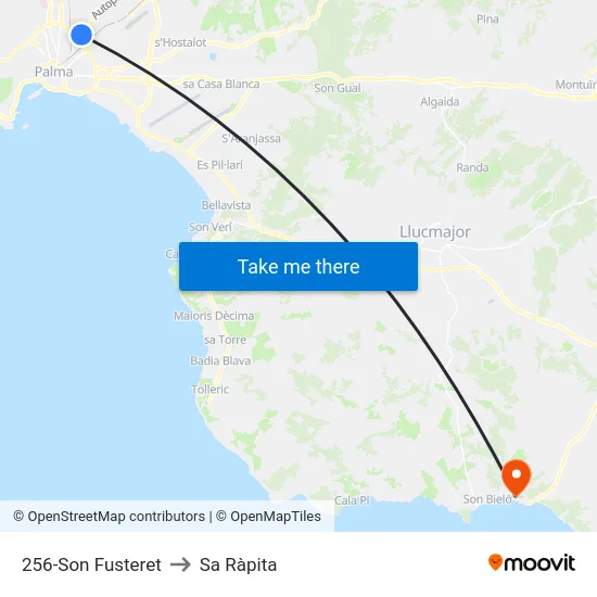 256-Son Fusteret to Sa Ràpita map