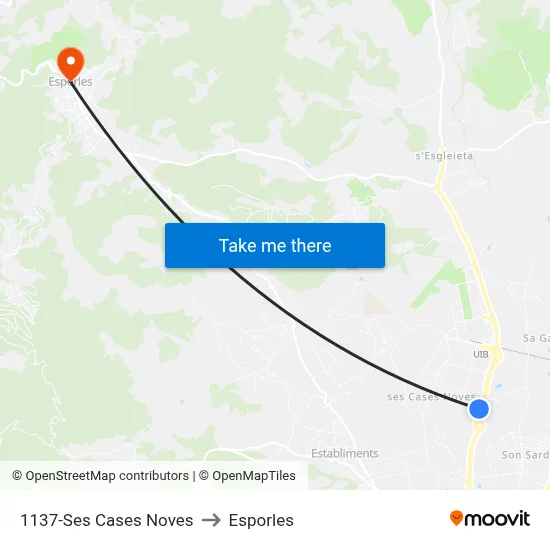 1137-Ses Cases Noves to Esporles map
