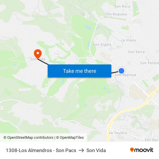 1308-Los Almendros - Son Pacs to Son Vida map