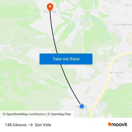 148-Gènova to Son Vida map