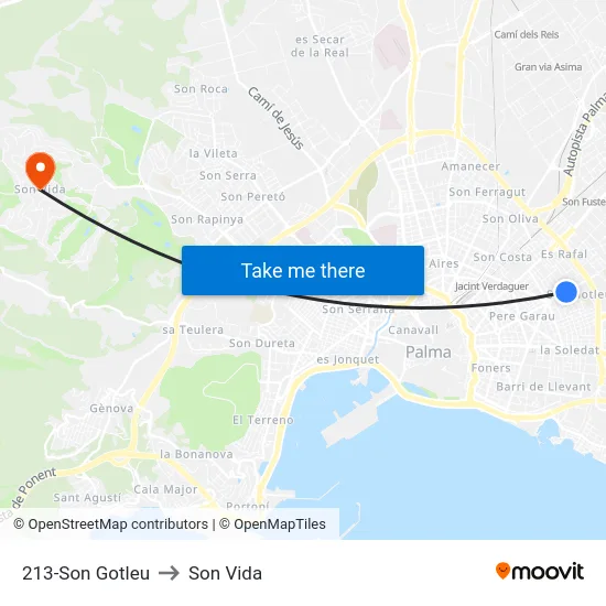 213-Son Gotleu to Son Vida map