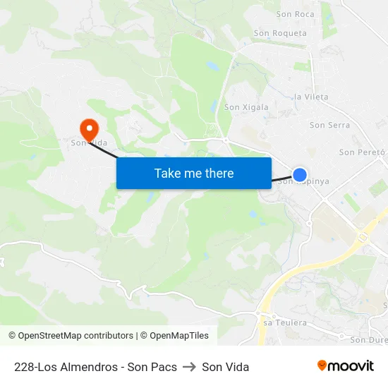 228-Los Almendros - Son Pacs to Son Vida map