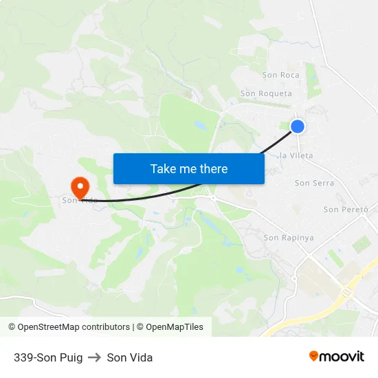 339-Son Puig to Son Vida map