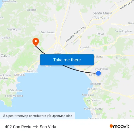 402-Can Reviu to Son Vida map