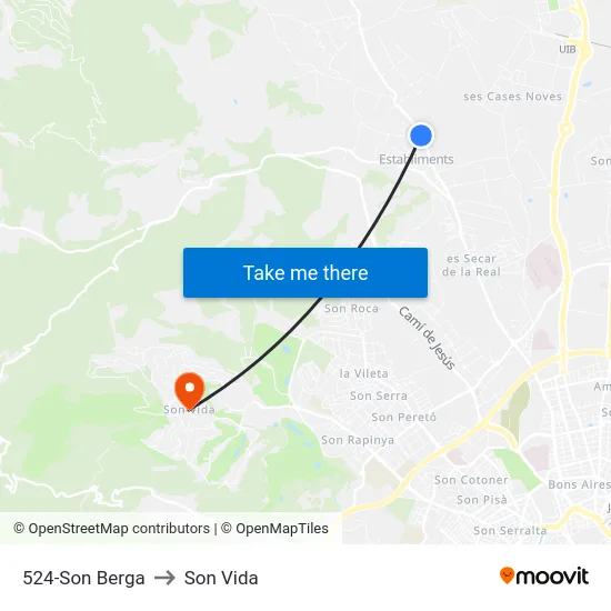 524-Son Berga to Son Vida map