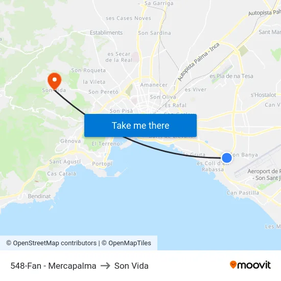 548-Fan - Mercapalma to Son Vida map